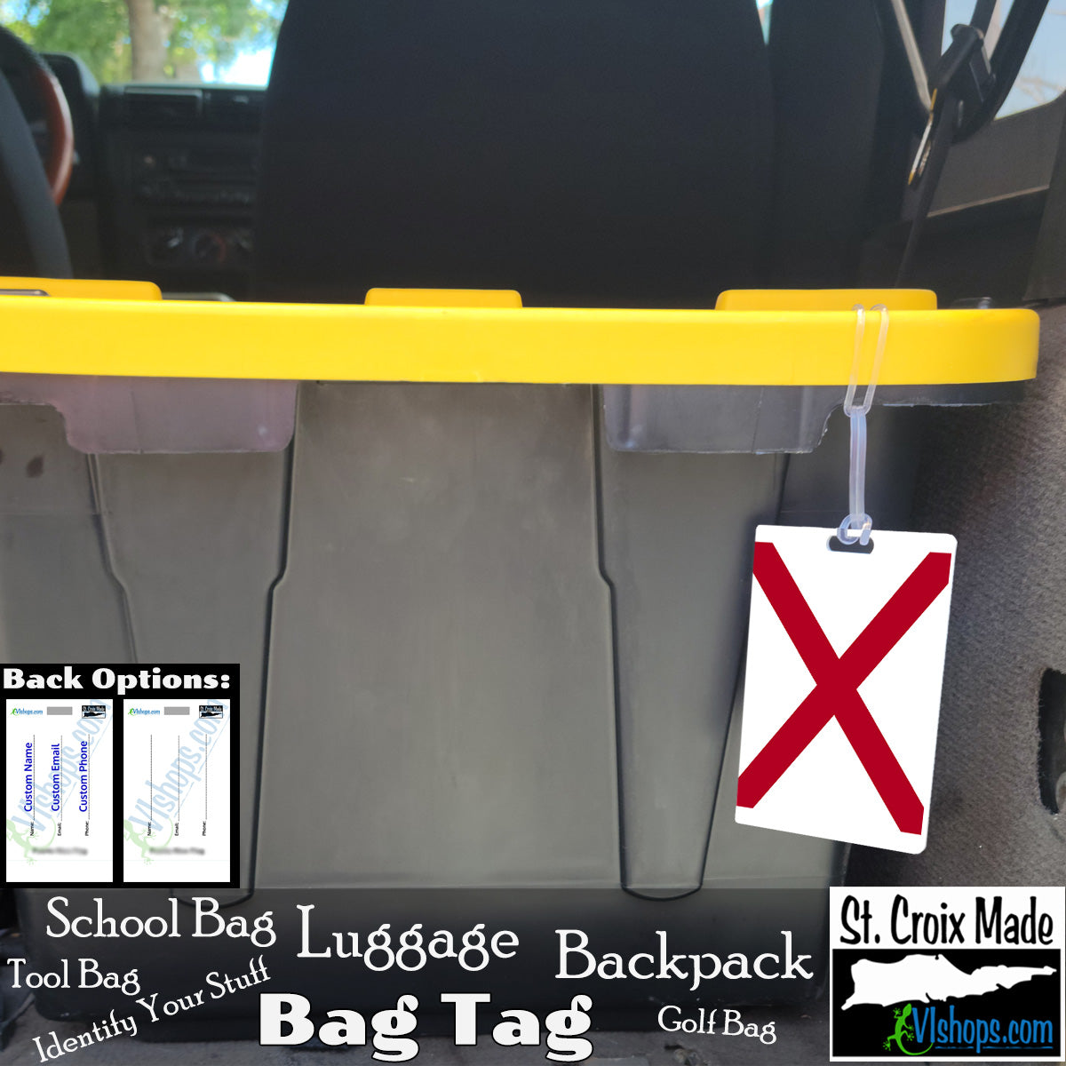 US State - Alabama - 1895 to present - Flags of the World - Bag Tag