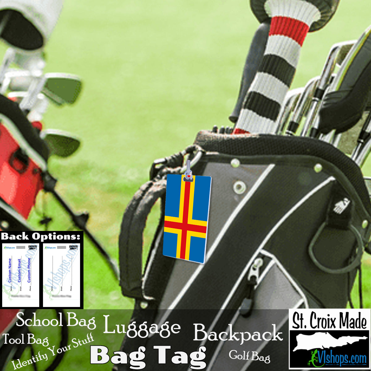 Aland - 1954 to present - Flags of the World - Bag Tag