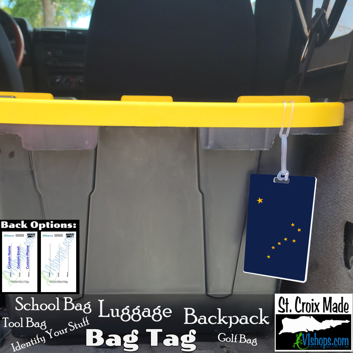 US State - Alaska - 1927 to present - Flags of the World - Bag Tag