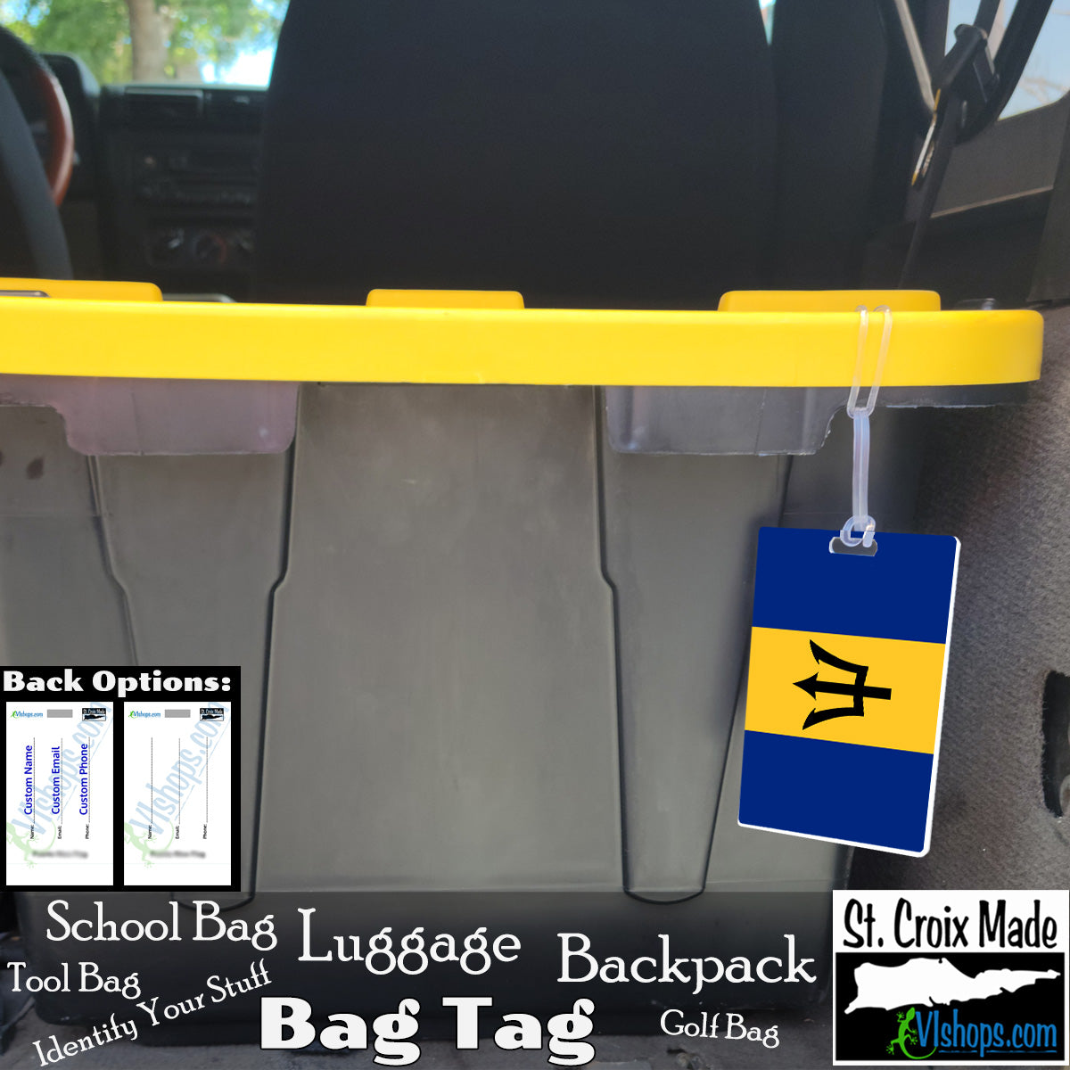 Barbados - 1966 to present - Flags of the World - Bag Tag