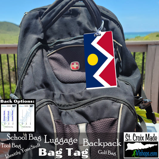 Cities - Denver - Colorado - Flags of Cities of the World - Bag Tag
