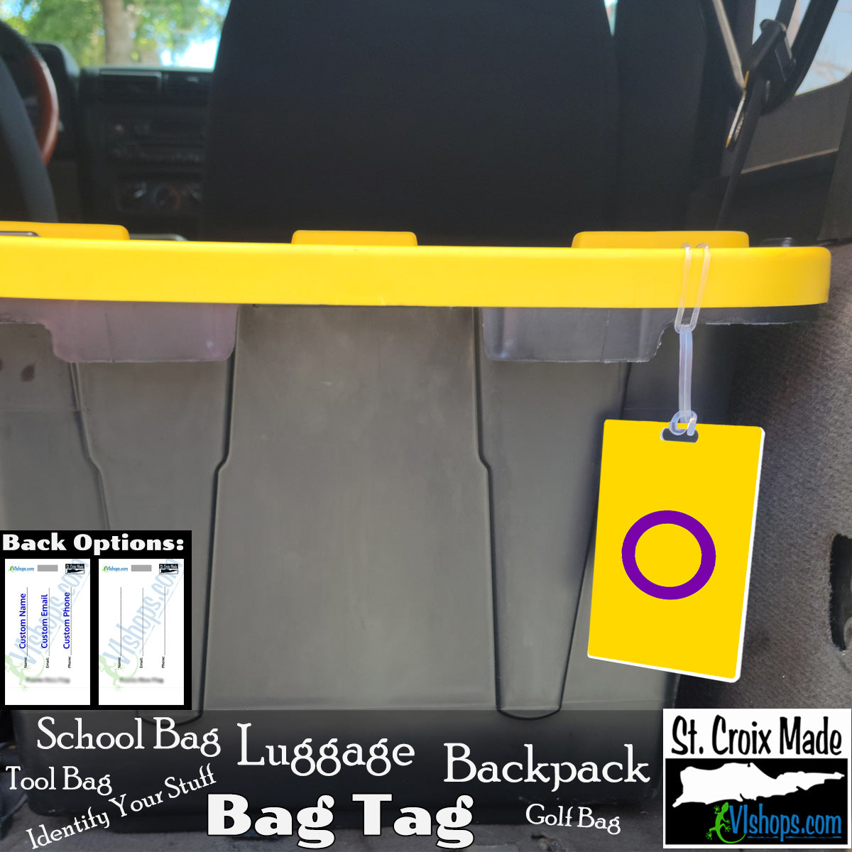 LGBTQ - Intersex - 2013 to present - Flags of the World - Bag Tag