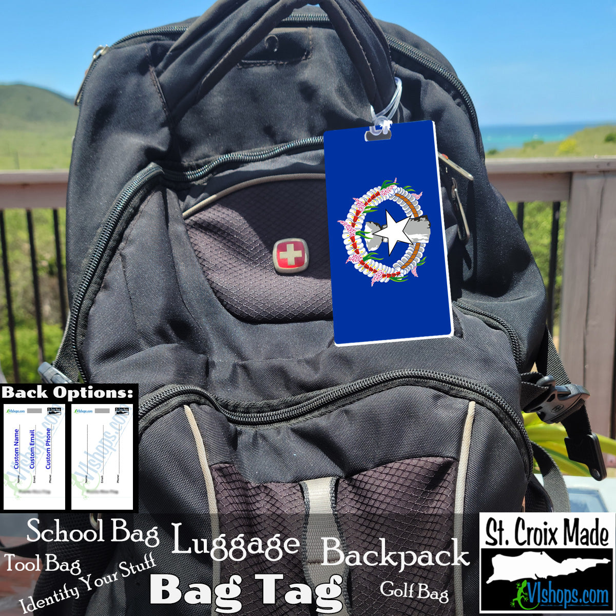 Northern Mariana Islands - 1985 to Present - Flags of the World - Bag Tag