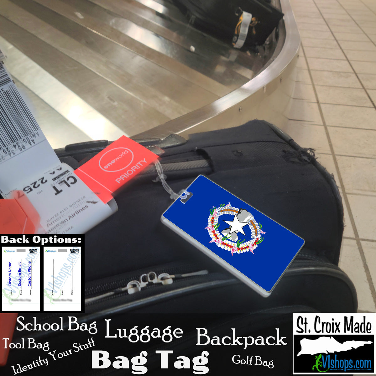 Northern Mariana Islands - 1985 to Present - Flags of the World - Bag Tag