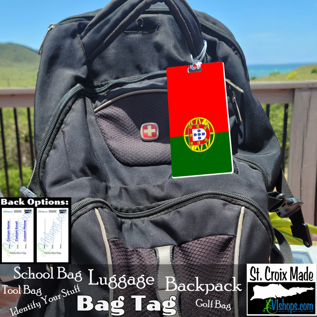 Portugal - 1911 to present - Flags of the World - Bag Tag