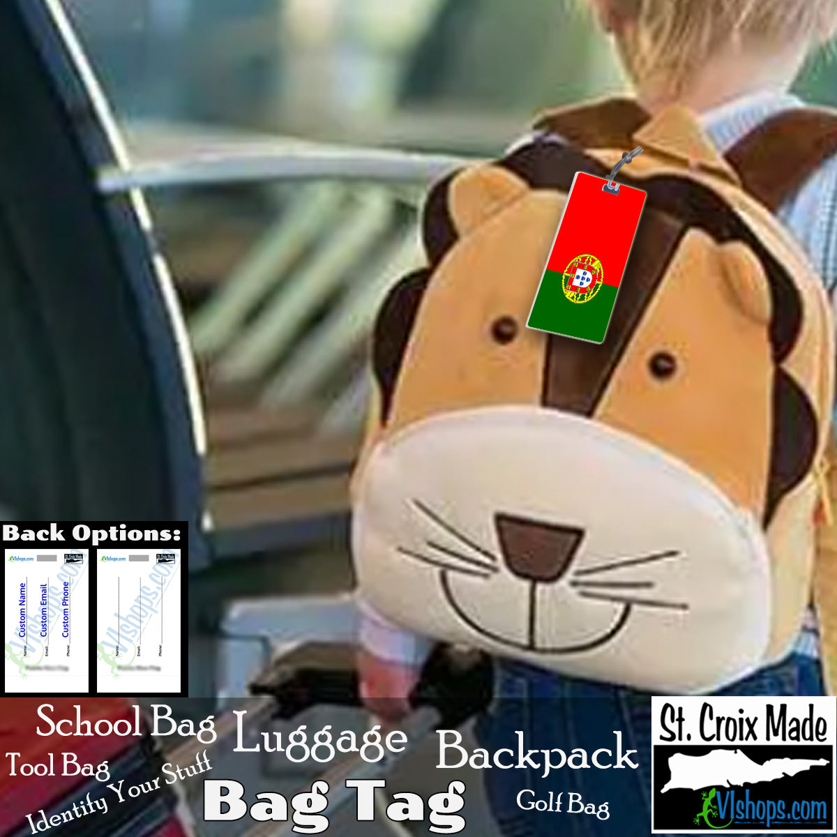 Portugal - 1911 to present - Flags of the World - Bag Tag