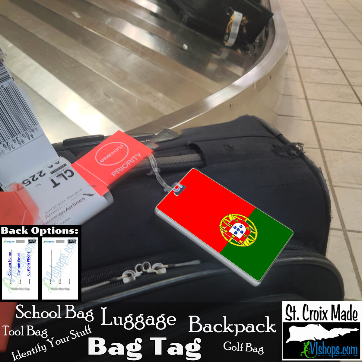 Portugal - 1911 to present - Flags of the World - Bag Tag