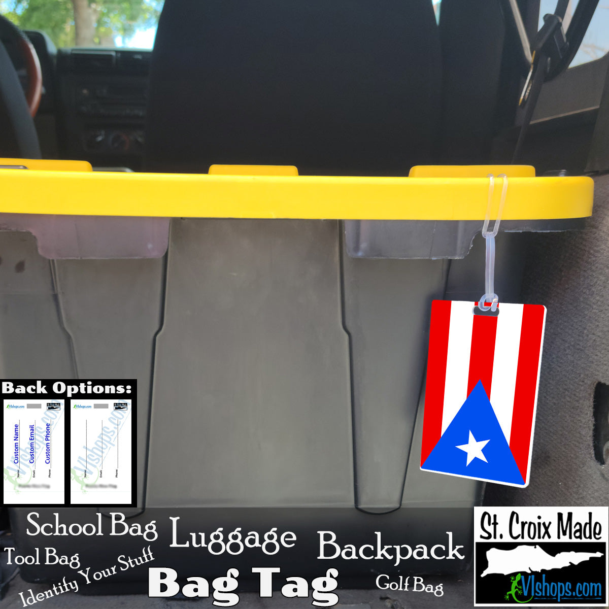 Puerto Rico - 1895 to present - Flags of the World - Bag Tag