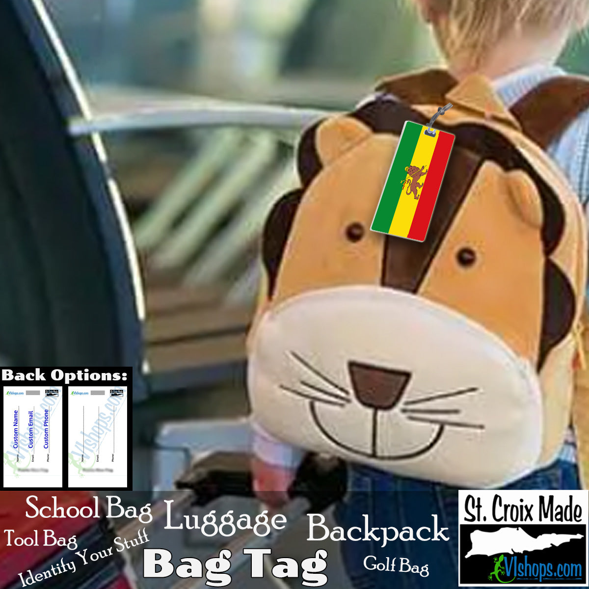 Rastafari - commonly used flag - Flags of the World - Bag Tag