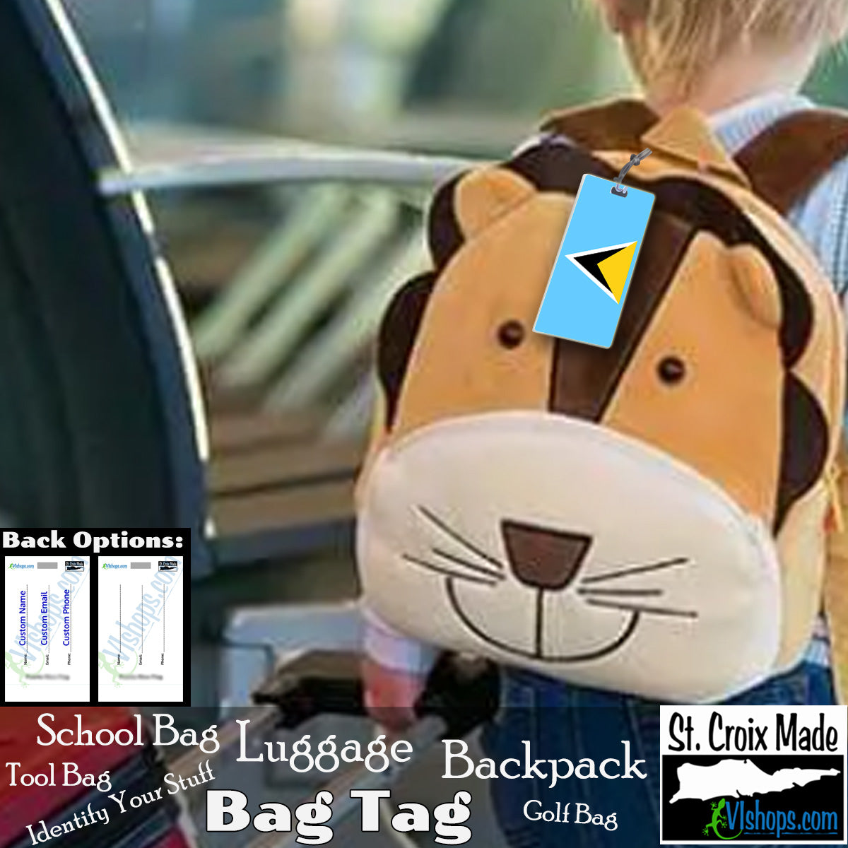 Saint Lucia - 1967 to present - Flags of the World - Bag Tag