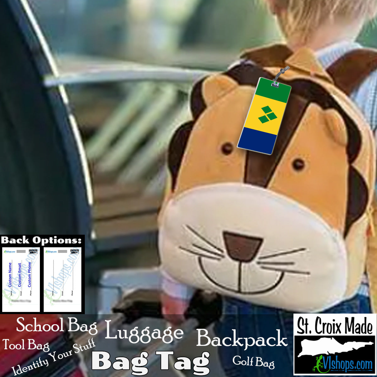 Saint Vincent and the Gredadines - 1985 to present - Flags of the World - Bag Tag