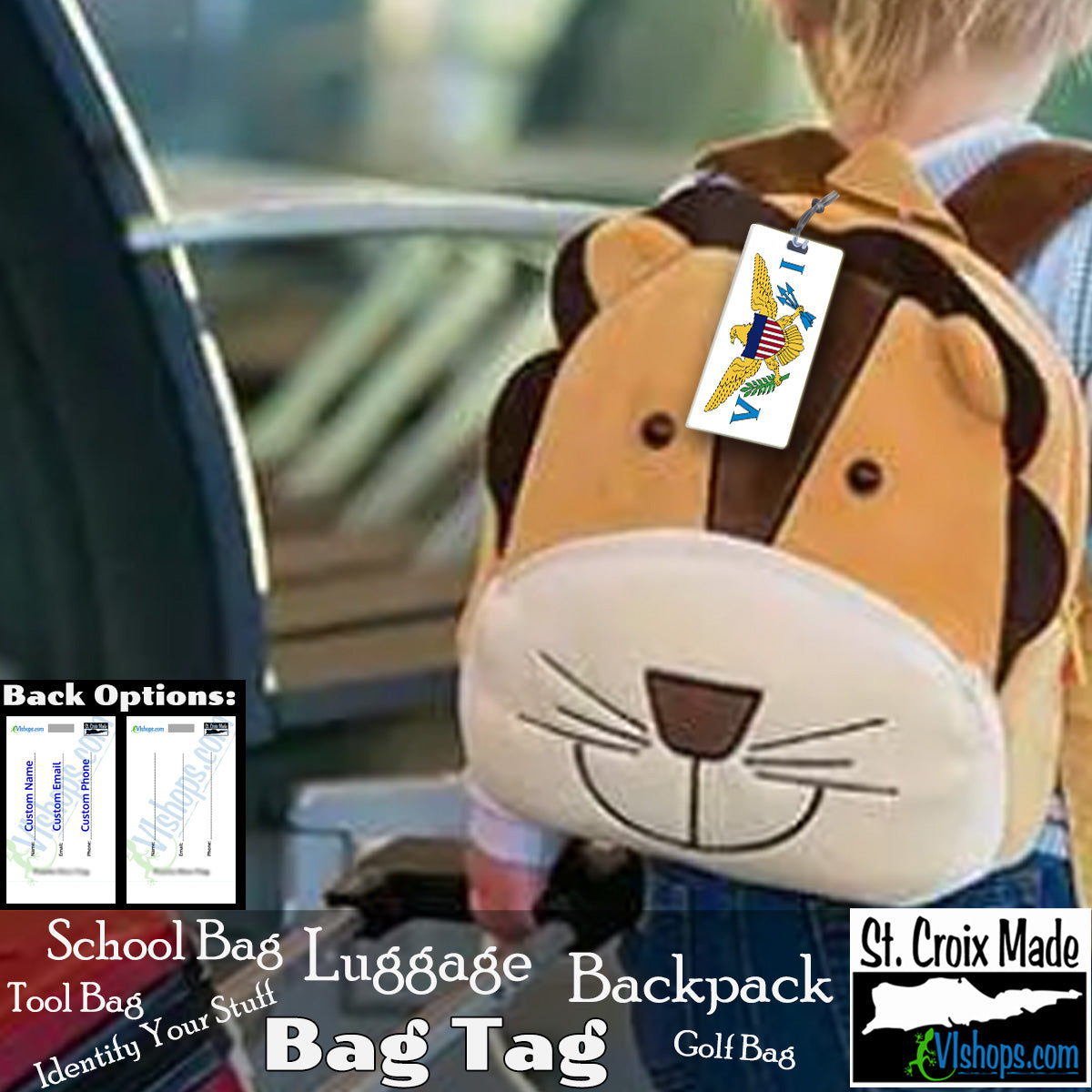 United States Virgin Islands - 1921 to present - Flags of the World - Bag Tag