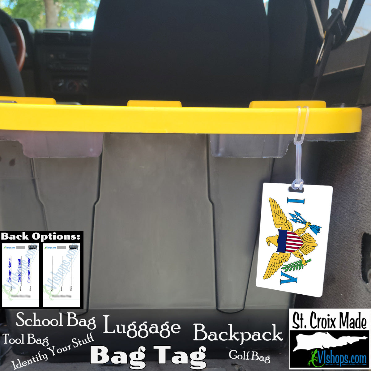 United States Virgin Islands - 1921 to present - Flags of the World - Bag Tag