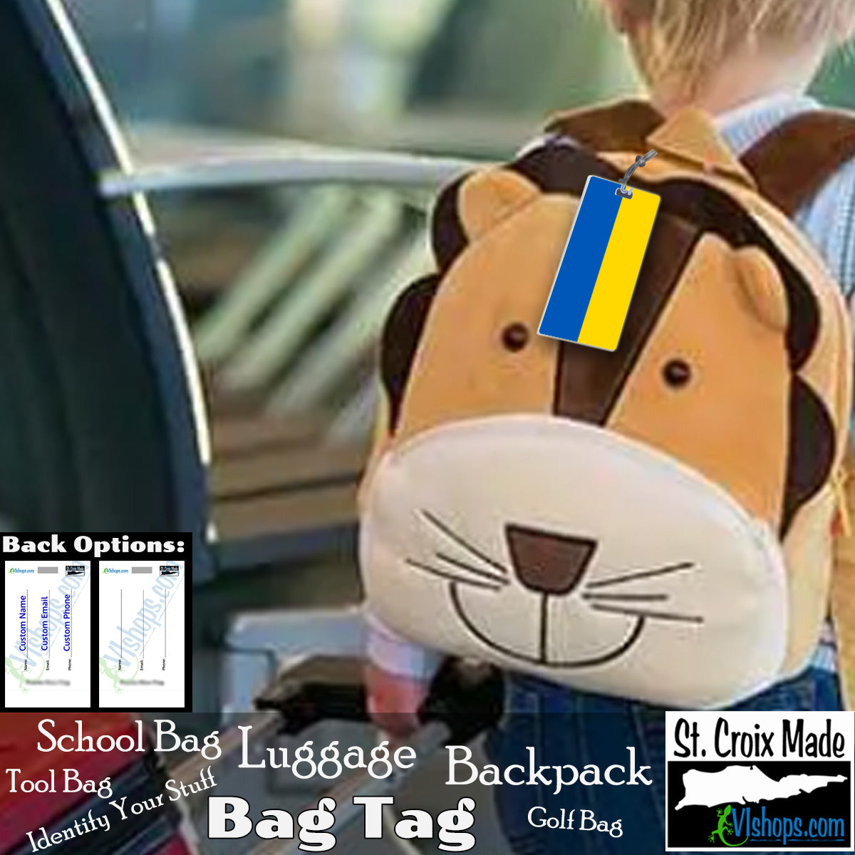 Ukraine - 1918 to present - Flags of the World - Bag Tag