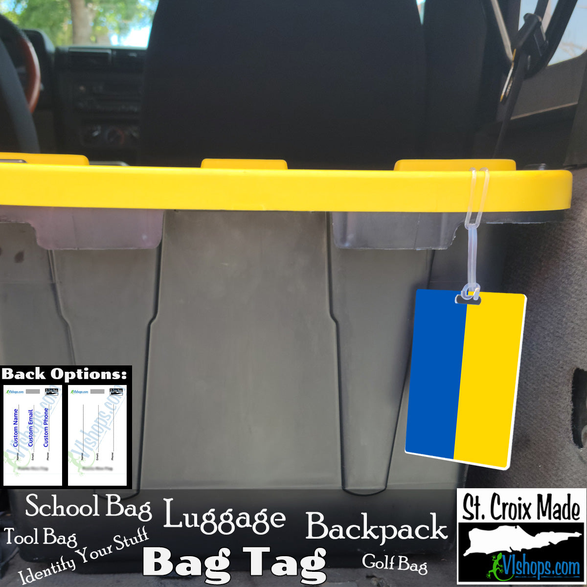 Ukraine - 1918 to present - Flags of the World - Bag Tag