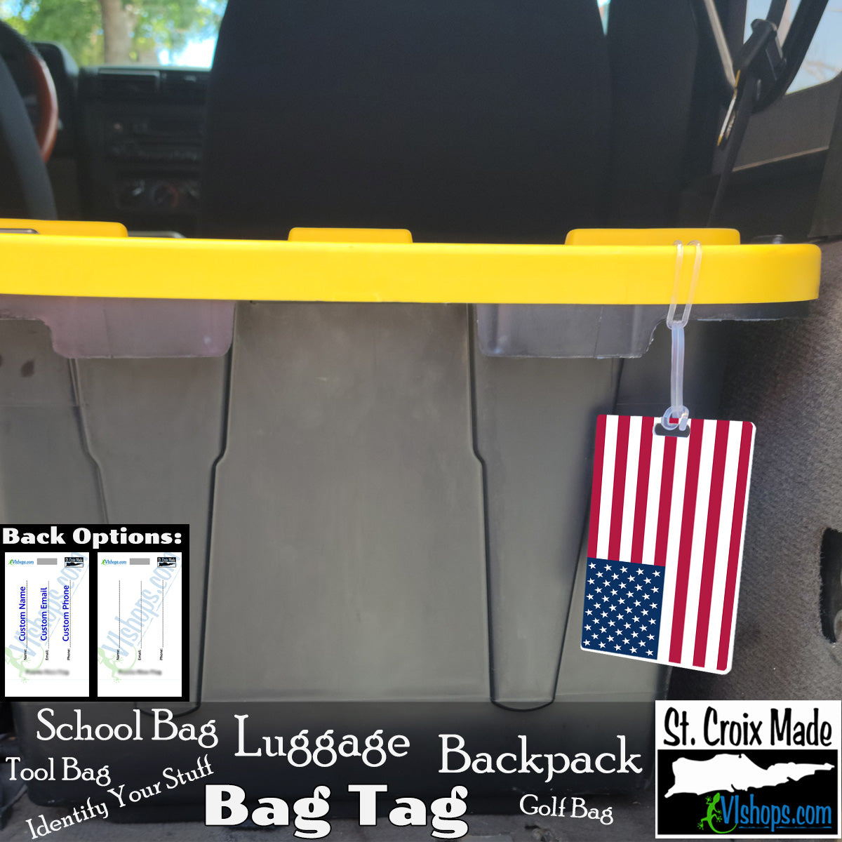 United States - July 4 1960 - present - Flags of the World - Bag Tag