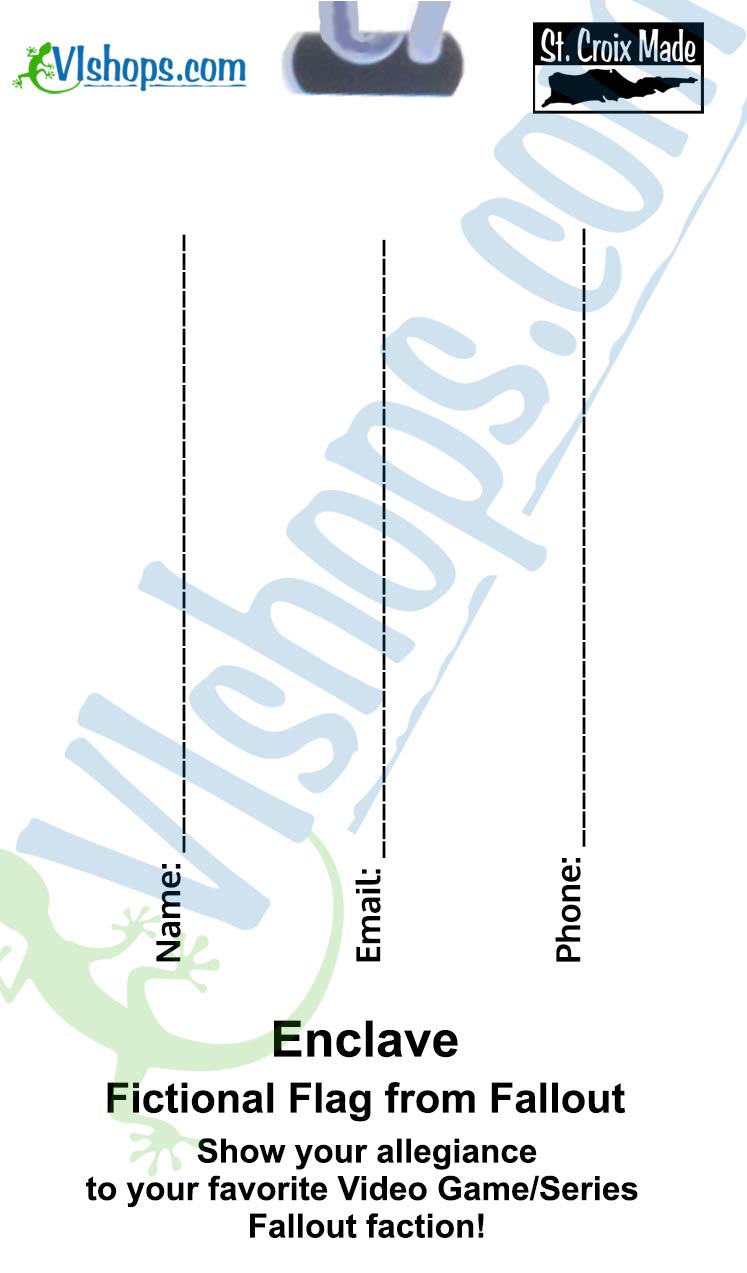 Video Games - Fallout - Enclave - Flags of Fallout (the Video Game) - Bag Tag