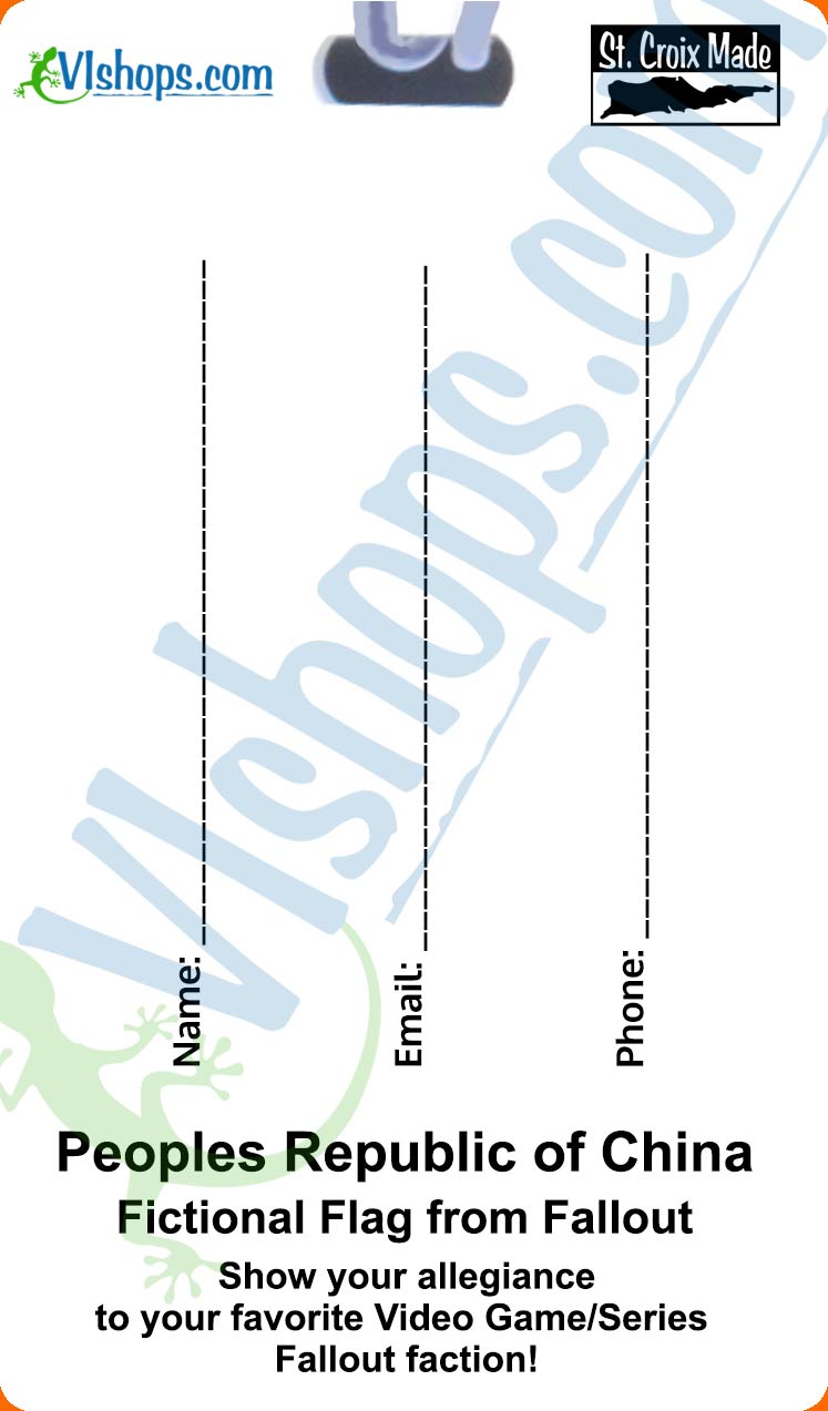 Video Games - Fallout - Peoples Republic of China - Flags of Fallout (the Video Game) - Bag Tag