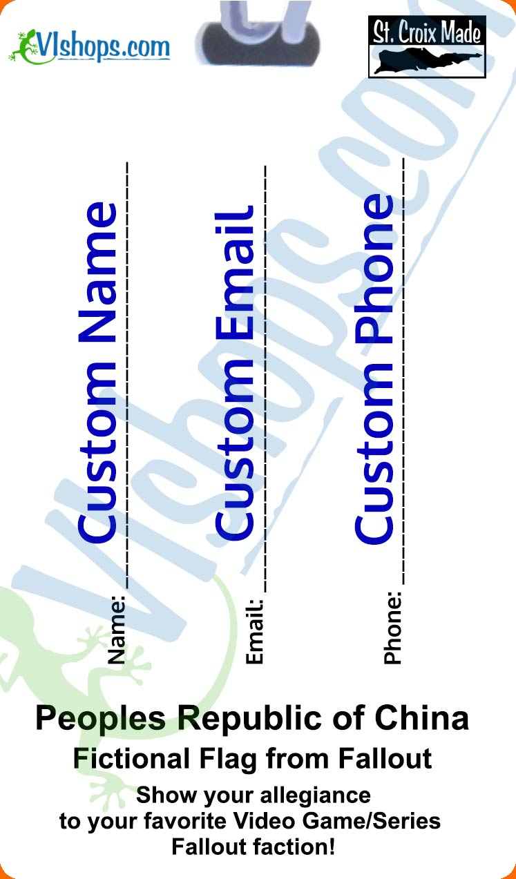 Video Games - Fallout - Peoples Republic of China - Flags of Fallout (the Video Game) - Bag Tag