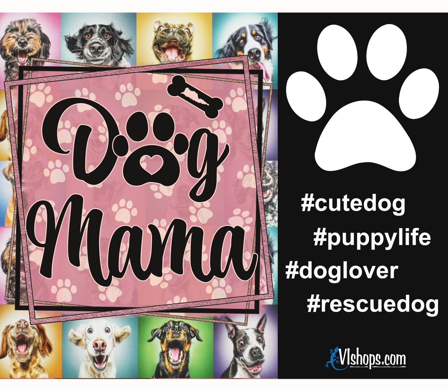 Dog Mama - 20oz Skinny Tumbler