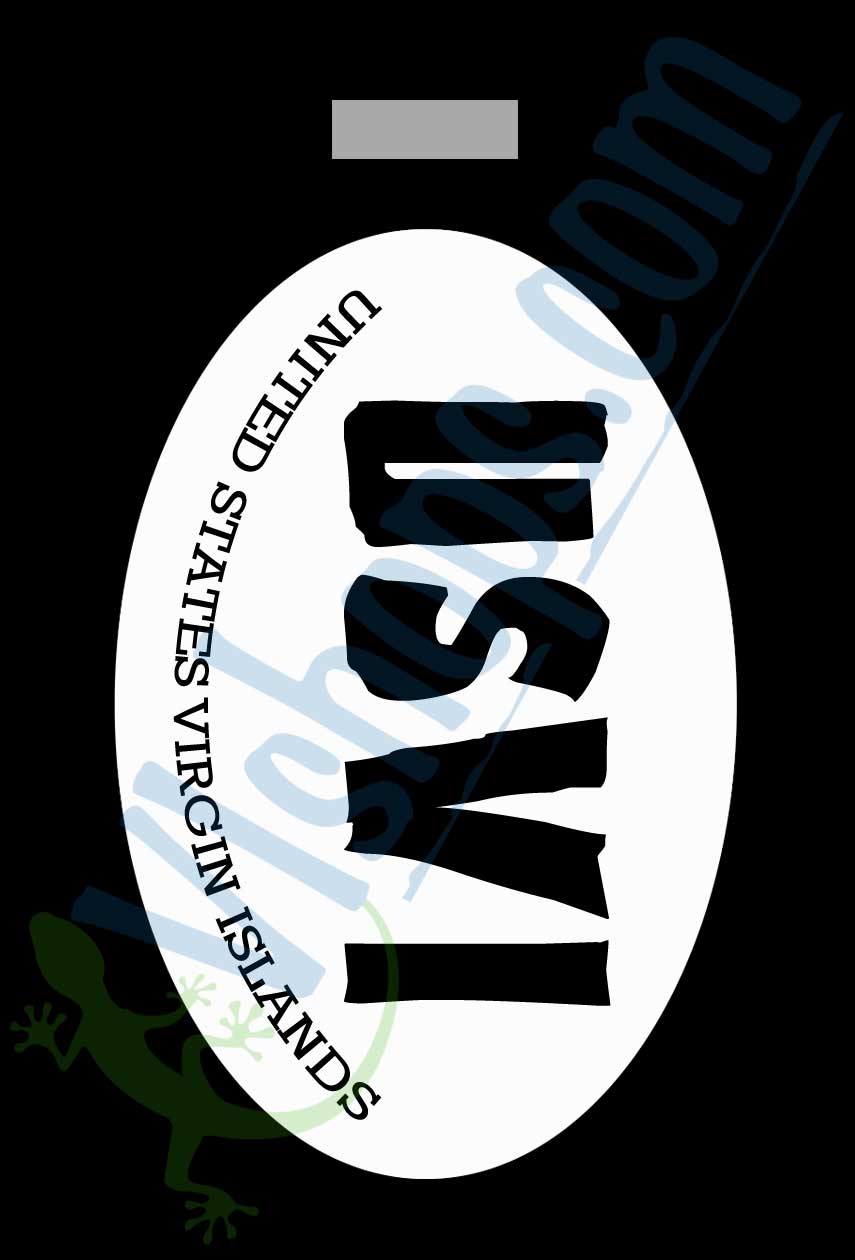 USVI Oval - United States Virgin Islands - Bag Tag