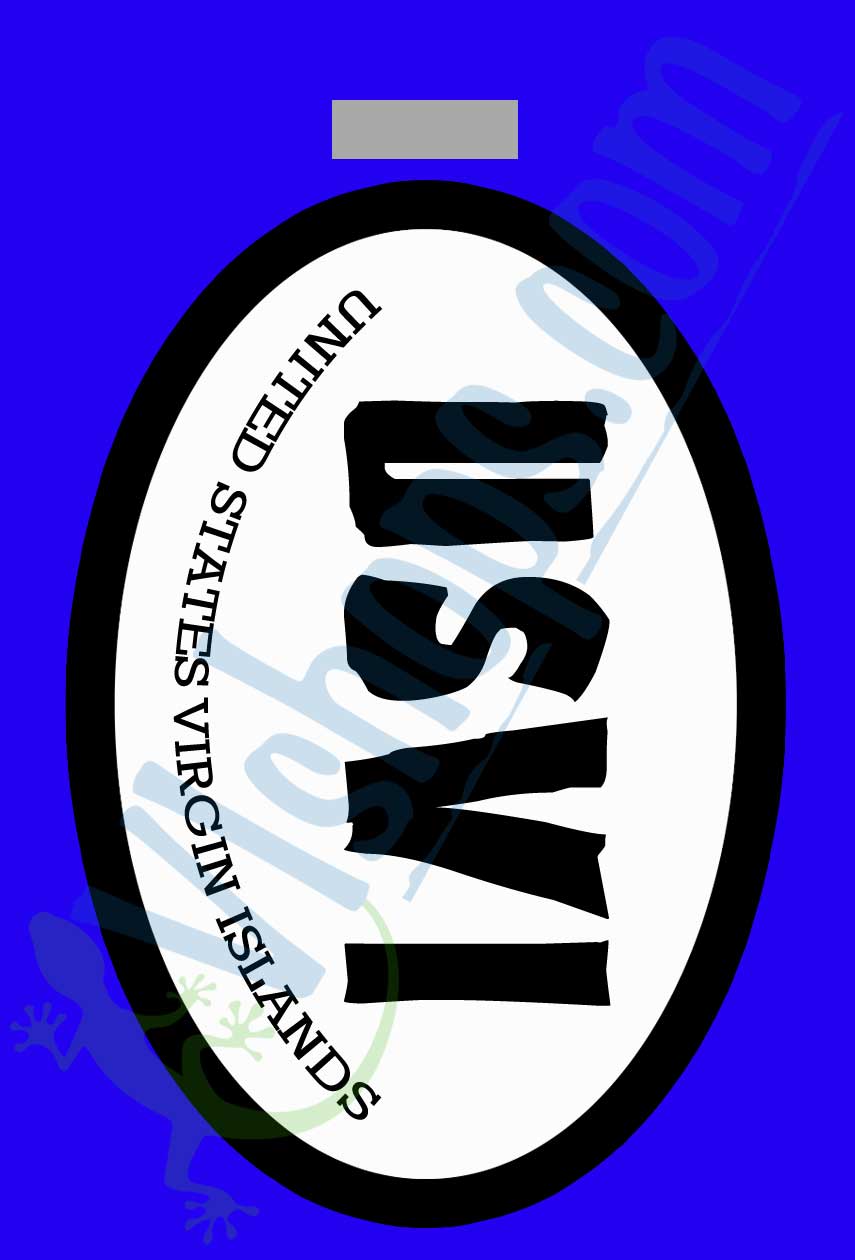 USVI Oval - United States Virgin Islands - Bag Tag