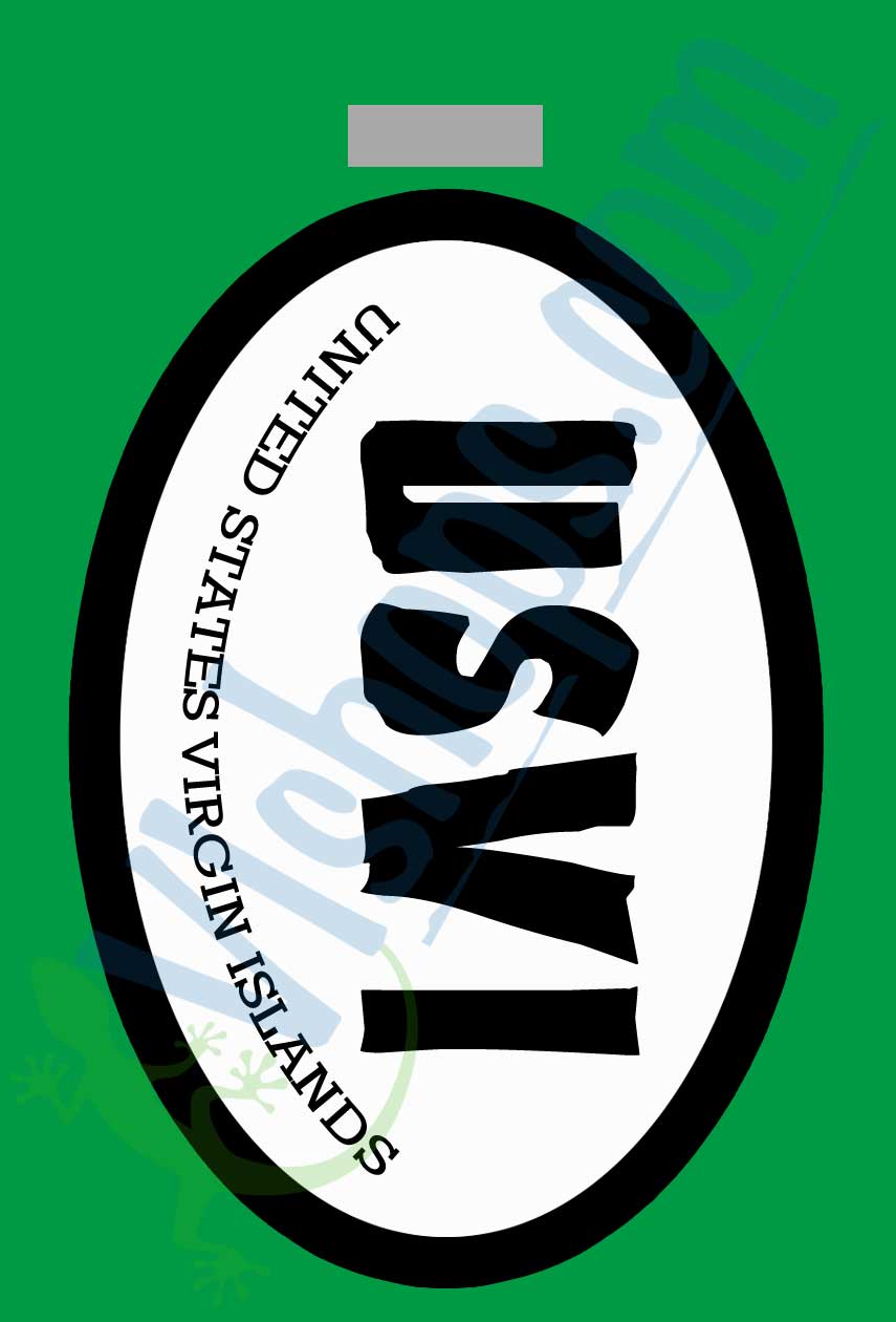 USVI Oval - United States Virgin Islands - Bag Tag