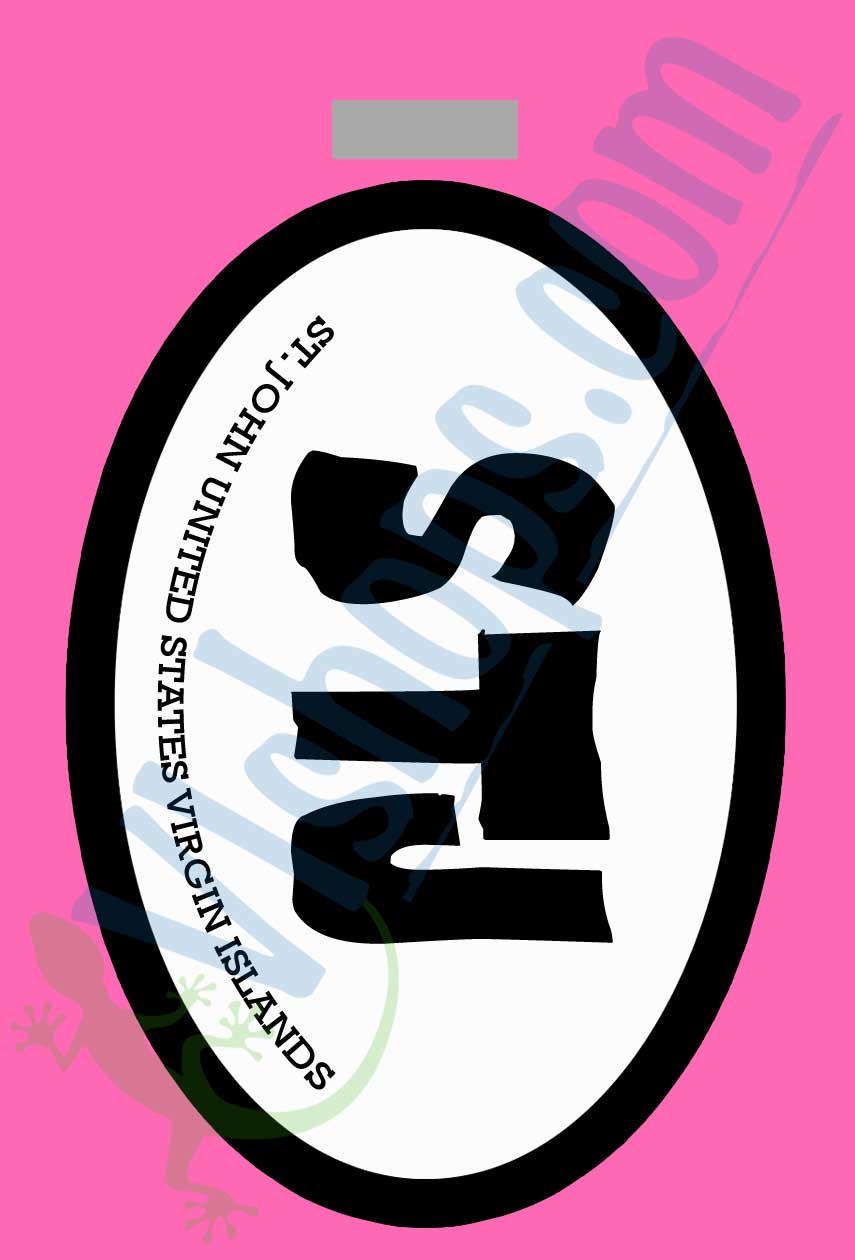 STJ Oval - St. John USVI - Bag Tag