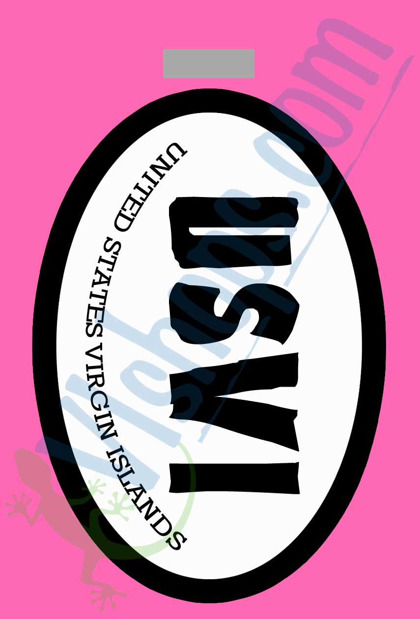 USVI Oval - United States Virgin Islands - Bag Tag