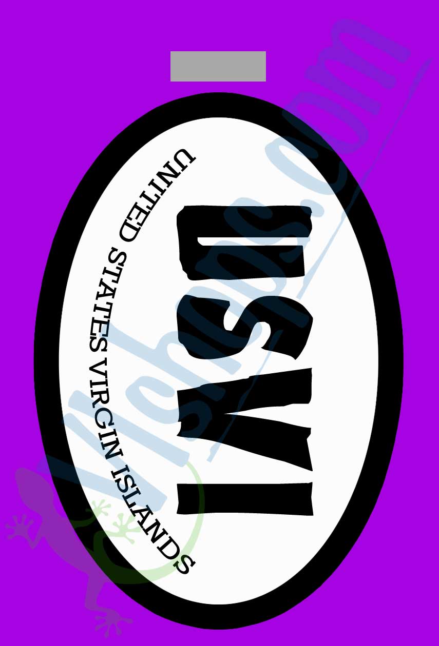 USVI Oval - United States Virgin Islands - Bag Tag