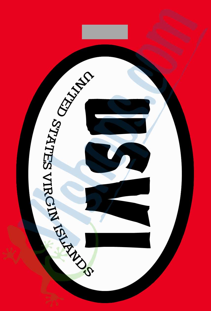 USVI Oval - United States Virgin Islands - Bag Tag