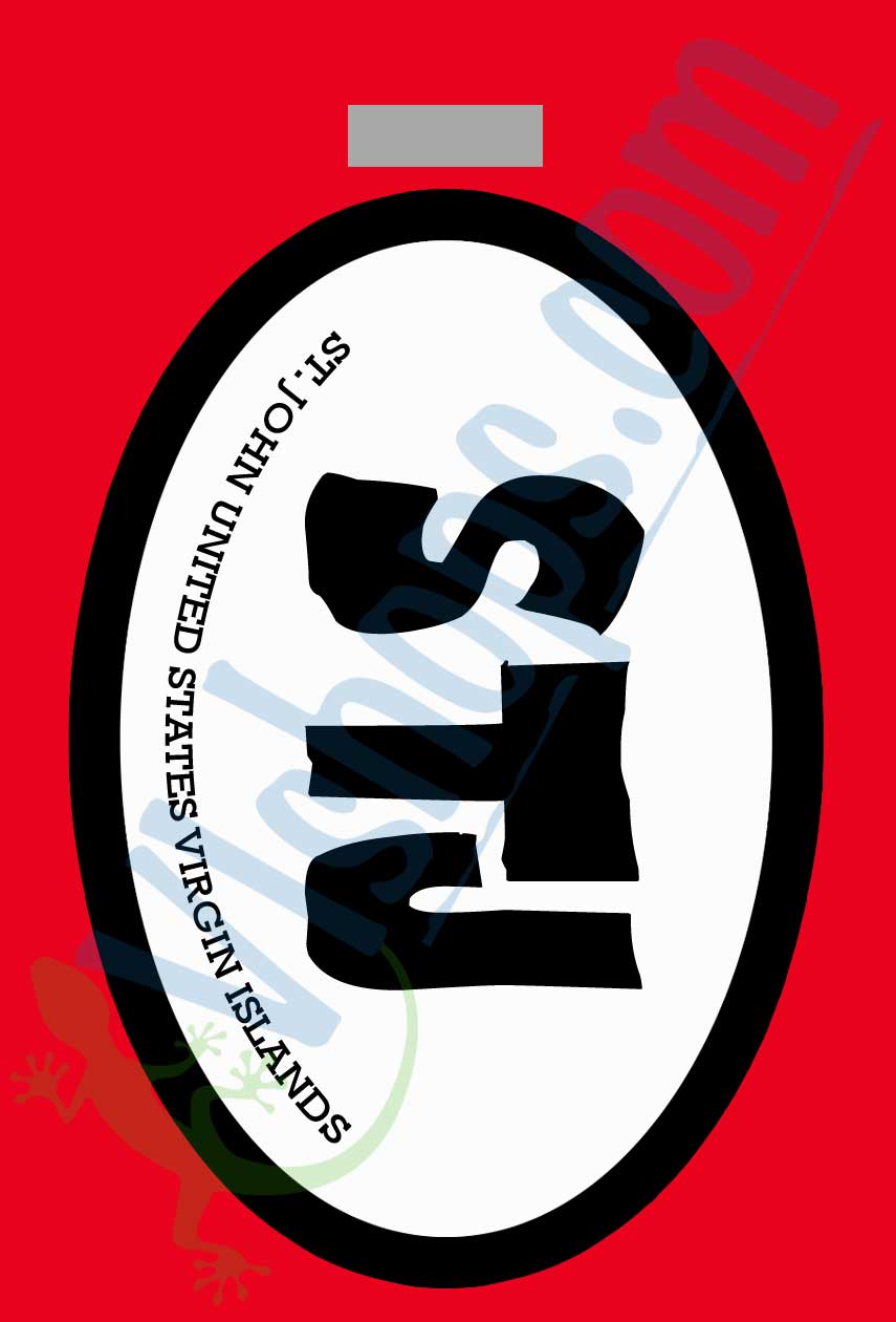 STJ Oval - St. John USVI - Bag Tag