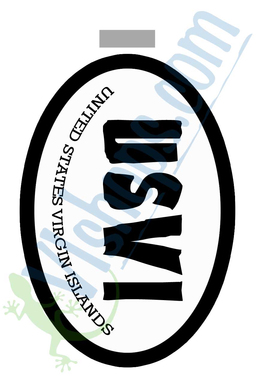 USVI Oval - United States Virgin Islands - Bag Tag