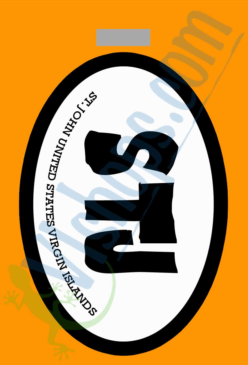 STJ Oval - St. John USVI - Bag Tag