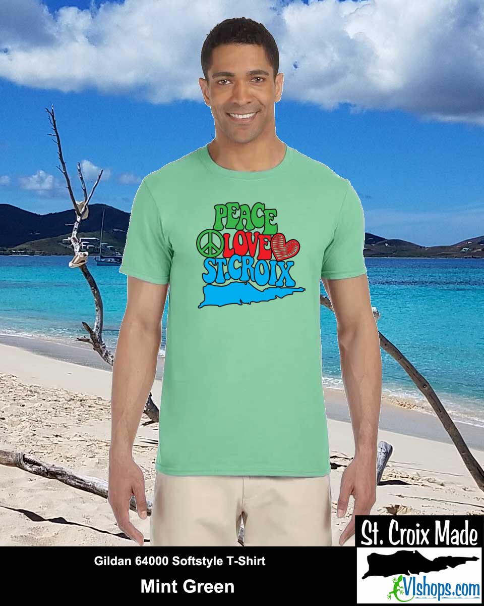 Peace Love St. Croix - Gildan 64000 Softstyle T-Shirt