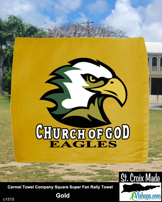 Church of God Eagles - Carmel Towel Company C1515 Square Super Fan Rally Towel