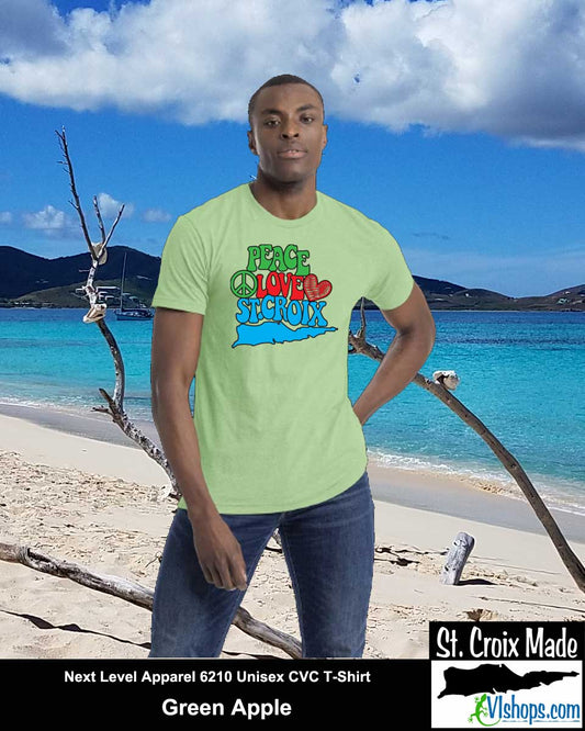 Peace Love St. Croix - Next Level Apparel 6210 Unisex CVC T-Shirt
