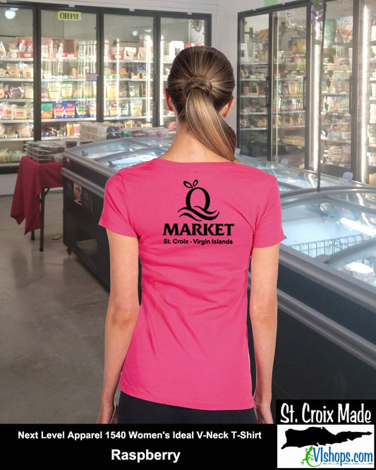 Quality - Front Left Chest and Full Back - Next Level Apparel 1540 Women's Ideal V-Neck T-Shirt