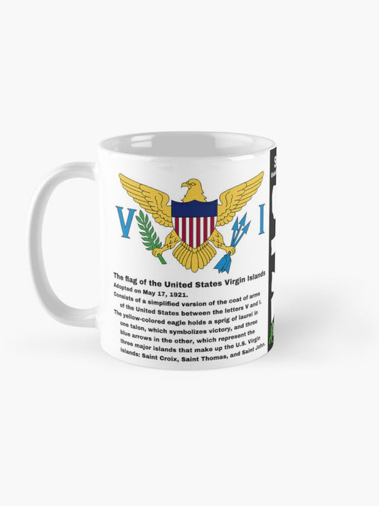 United States Virgin Islands Flag Information - 11 oz mug