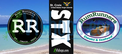 Rum Runners Restaurant - Circle and Boat Logos