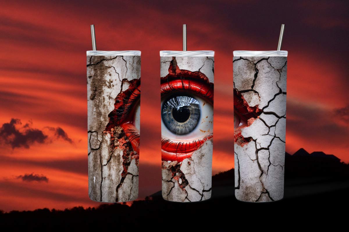 Zombie eye - 20oz Skinny Tumbler