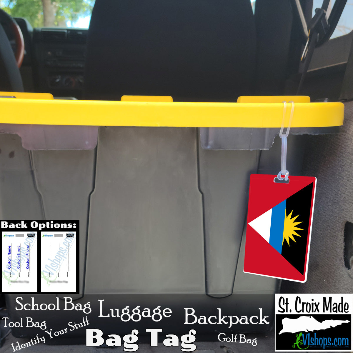 Antigua and Barbuda - 1967 to present - Flags of the World - Bag Tag