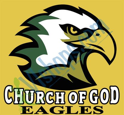 Church of God Eagles - Full Front - Gildan 5000 Heavy Cotton T-Shirt