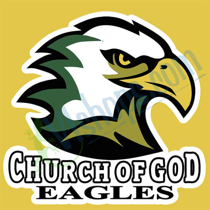 Church of God Eagles - 3 or 5 Inch Die Cut Sticker