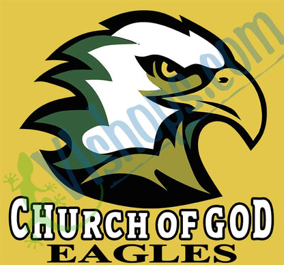 Church of God Eagles - Full Front - Team 365 TT11 Men's Zone Performance T-Shirt