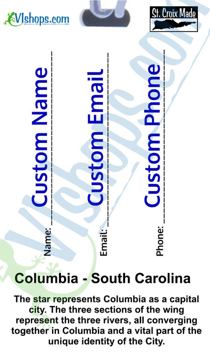 Cities - Columbia - South Carolina - Flags of Cities of the World - Bag Tag