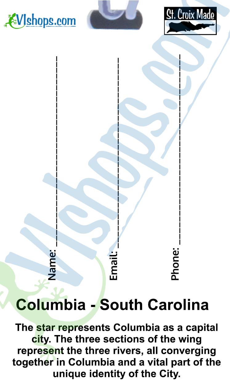 Cities - Columbia - South Carolina - Flags of Cities of the World - Bag Tag