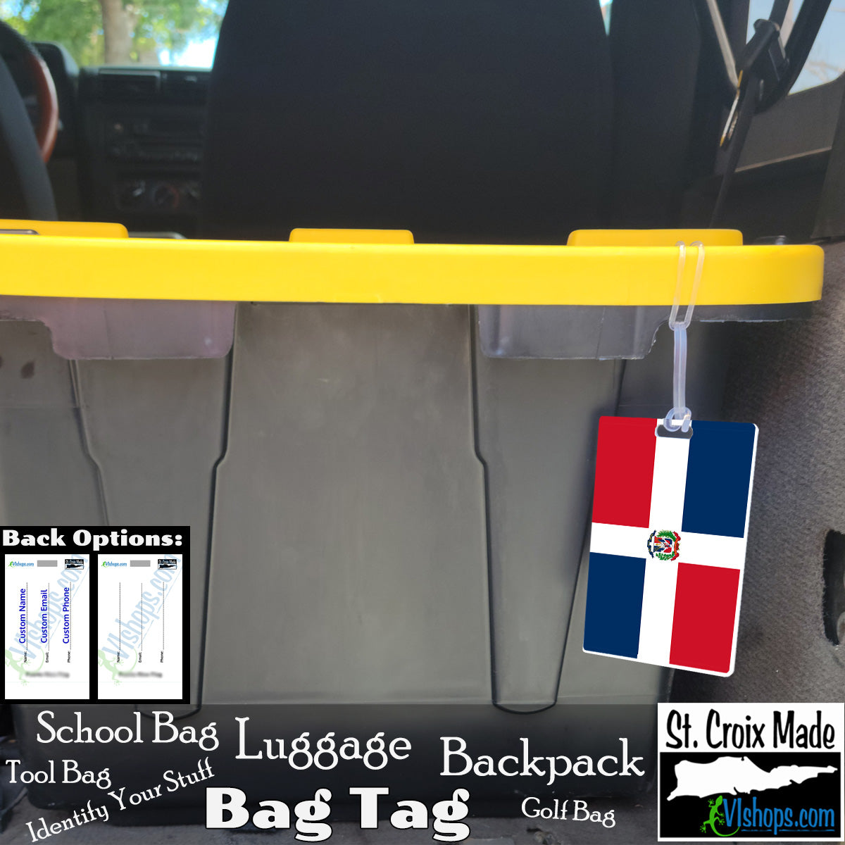 Dominican Republic - 1863 to present - Flags of the World - Bag Tag