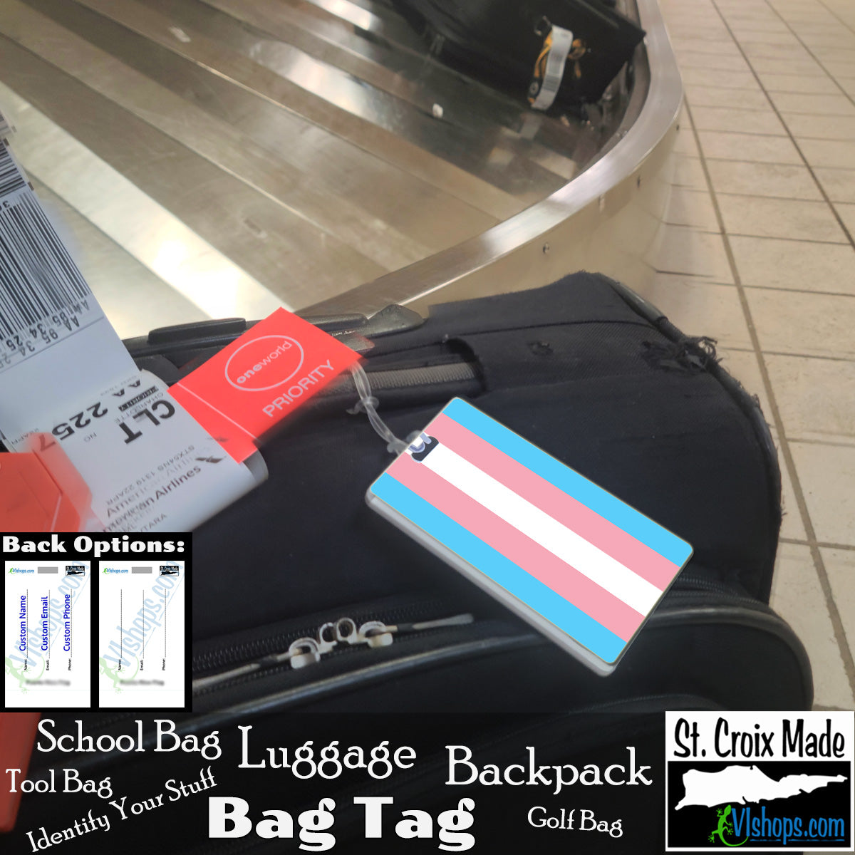 LGBTQ - Transgender - 1999 to present - Flags of the World - Bag Tag