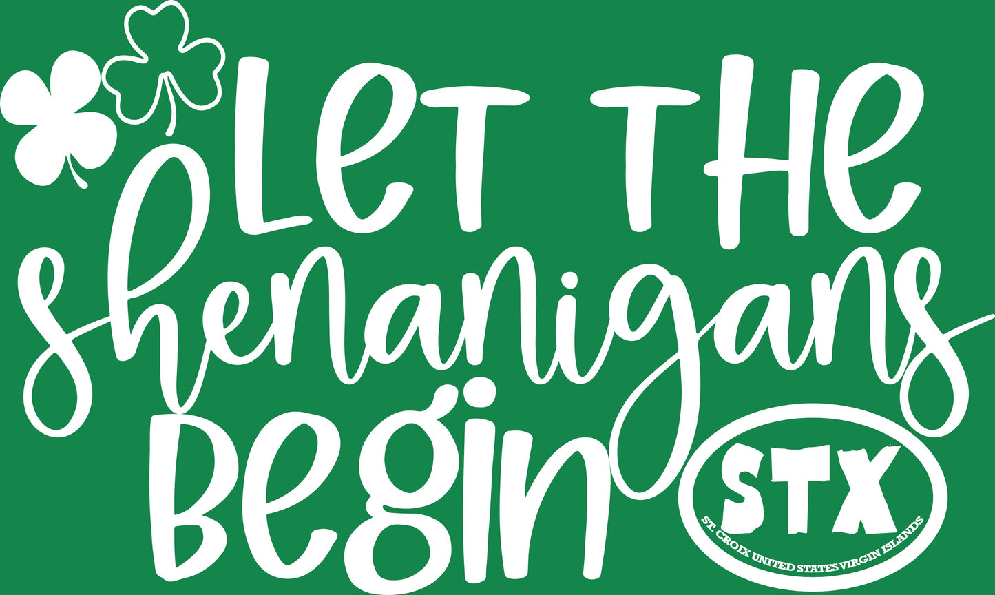 Let the Shenanigans Begin - St Patricks Day - Next Level Apparel 1540 Women's Ideal V-Neck T-Shirt